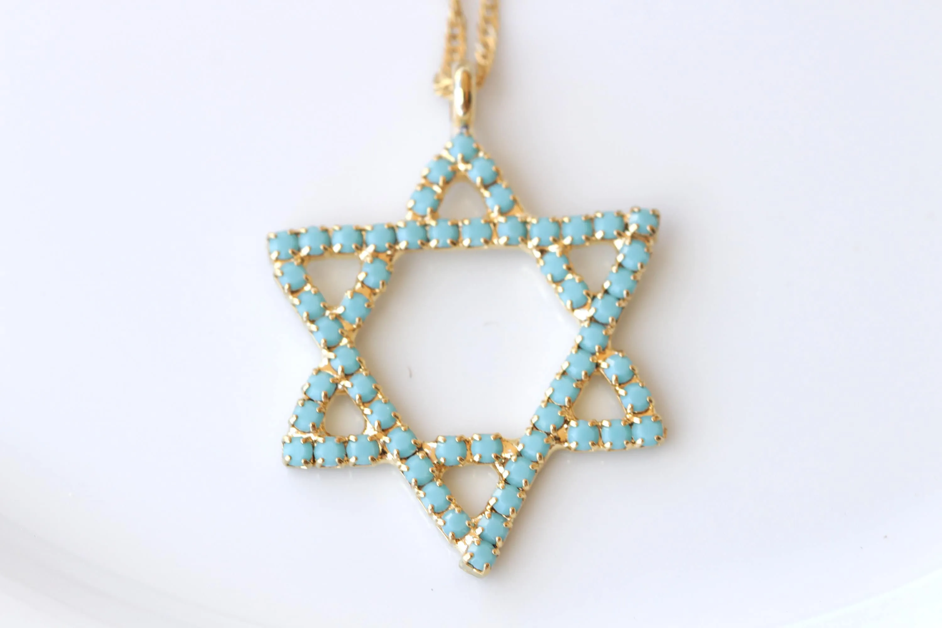 RED STAR OF David Necklace