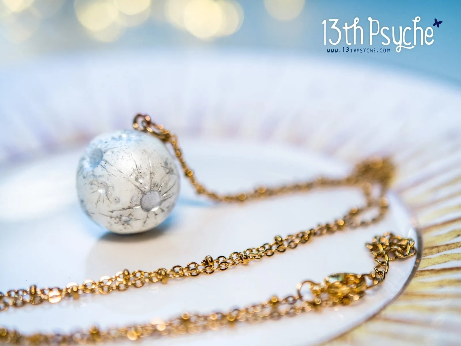 Resin Full moon necklace. Choose your style