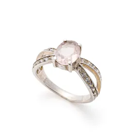 Rose Quartz Ring - Pink Vintage Ring - Love Promise Ring