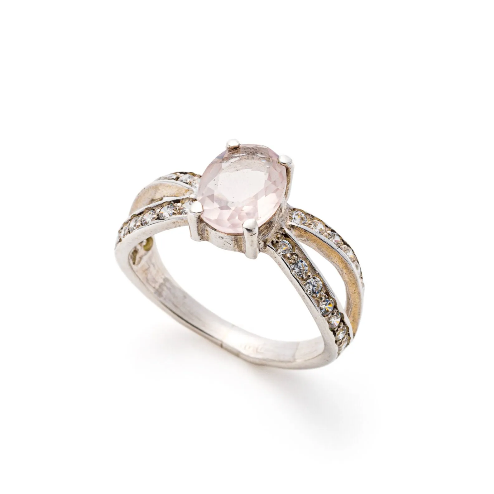 Rose Quartz Ring - Pink Vintage Ring - Love Promise Ring