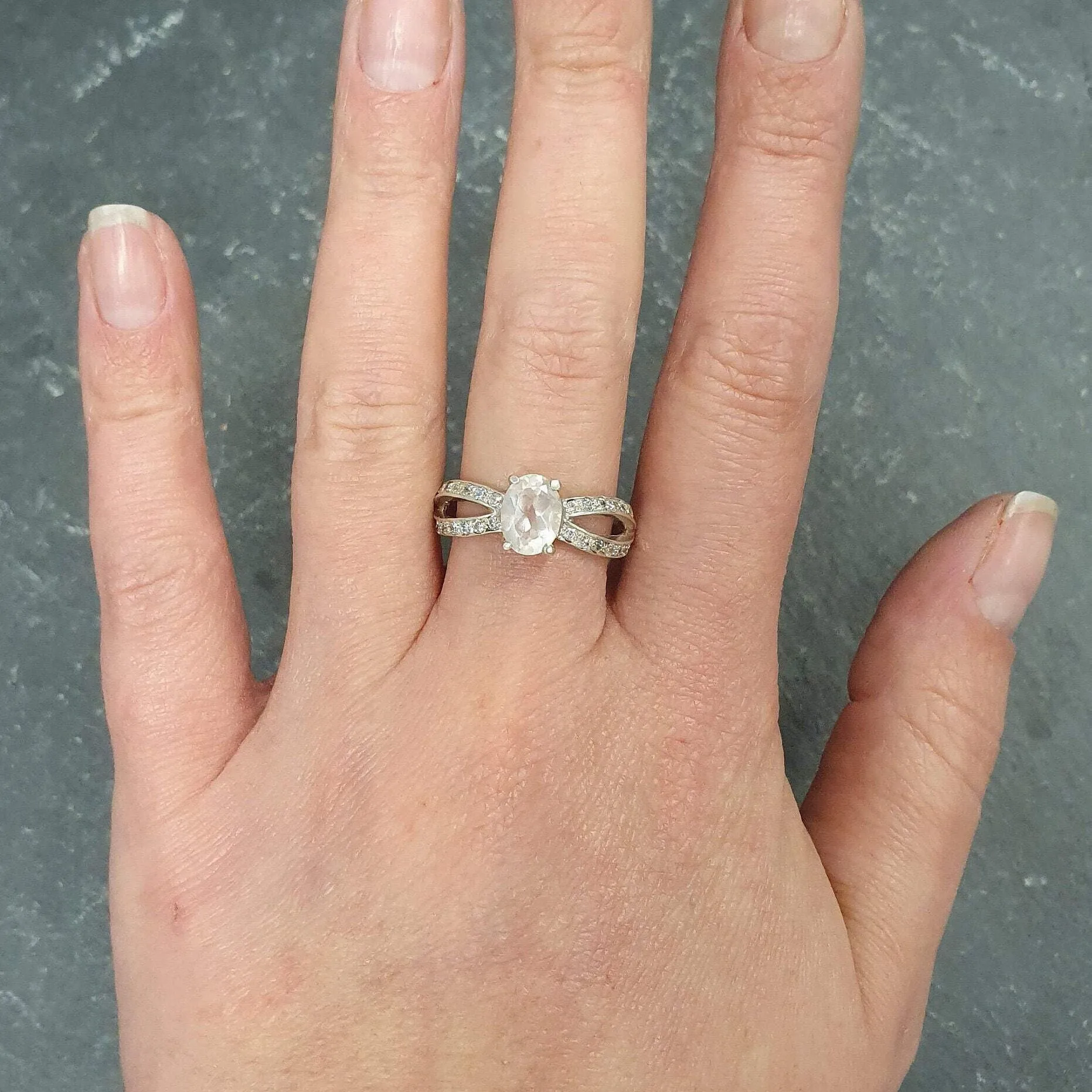 Rose Quartz Ring - Pink Vintage Ring - Love Promise Ring