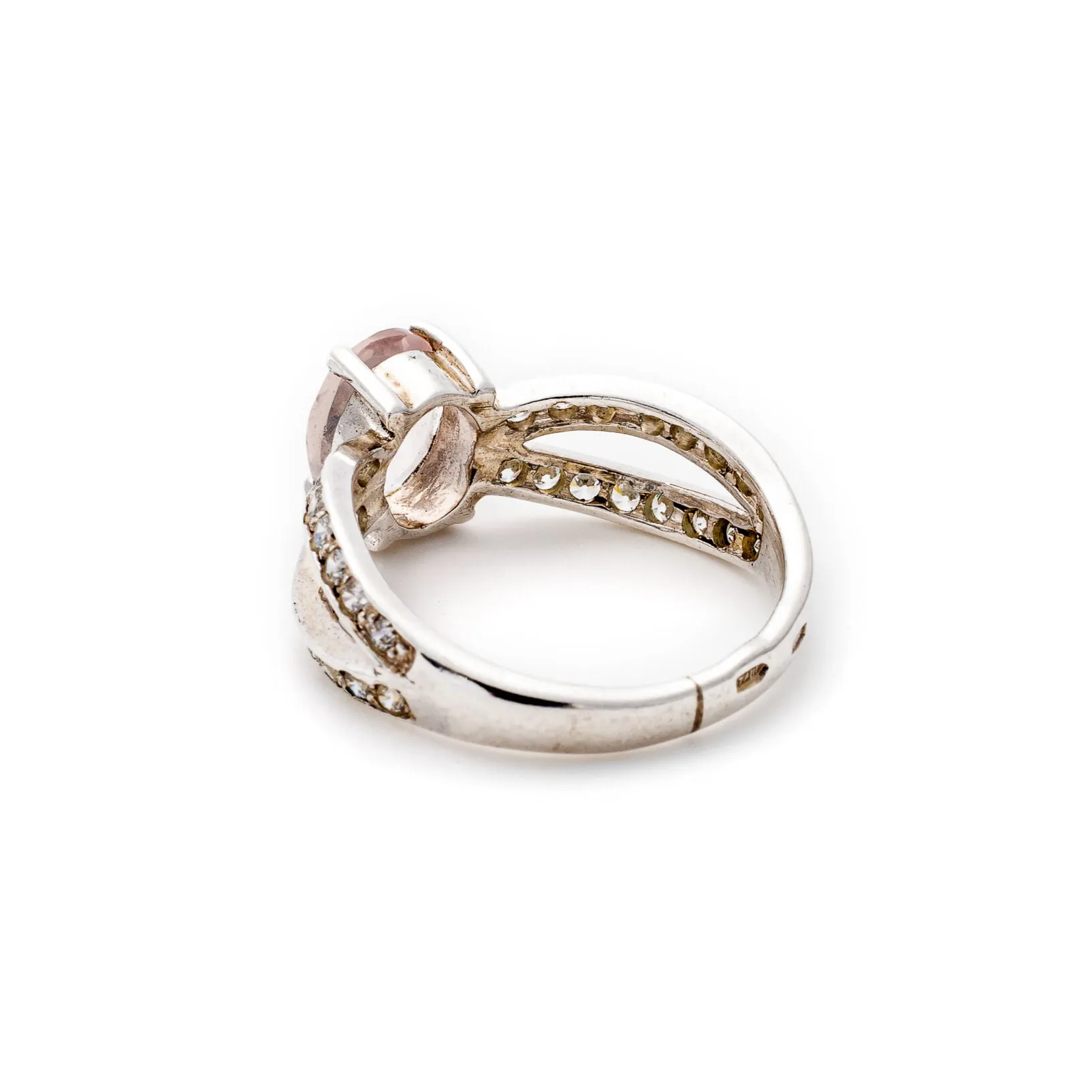 Rose Quartz Ring - Pink Vintage Ring - Love Promise Ring