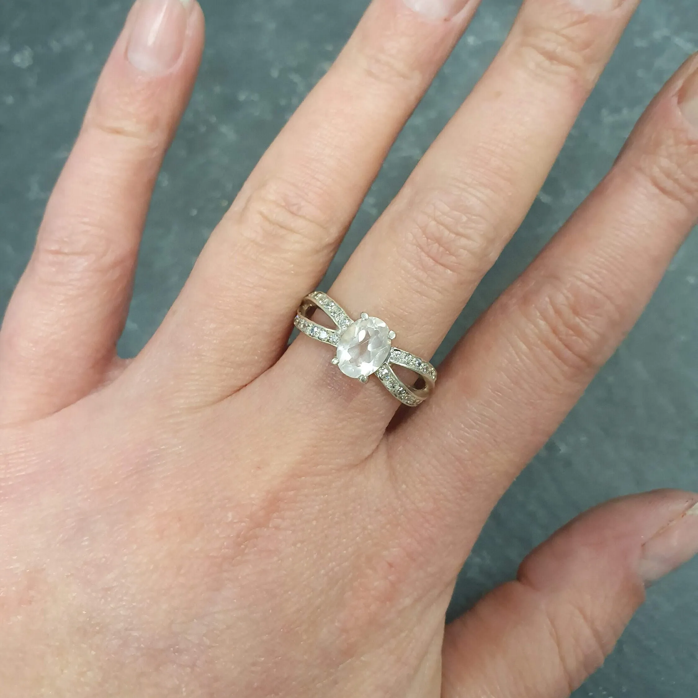Rose Quartz Ring - Pink Vintage Ring - Love Promise Ring