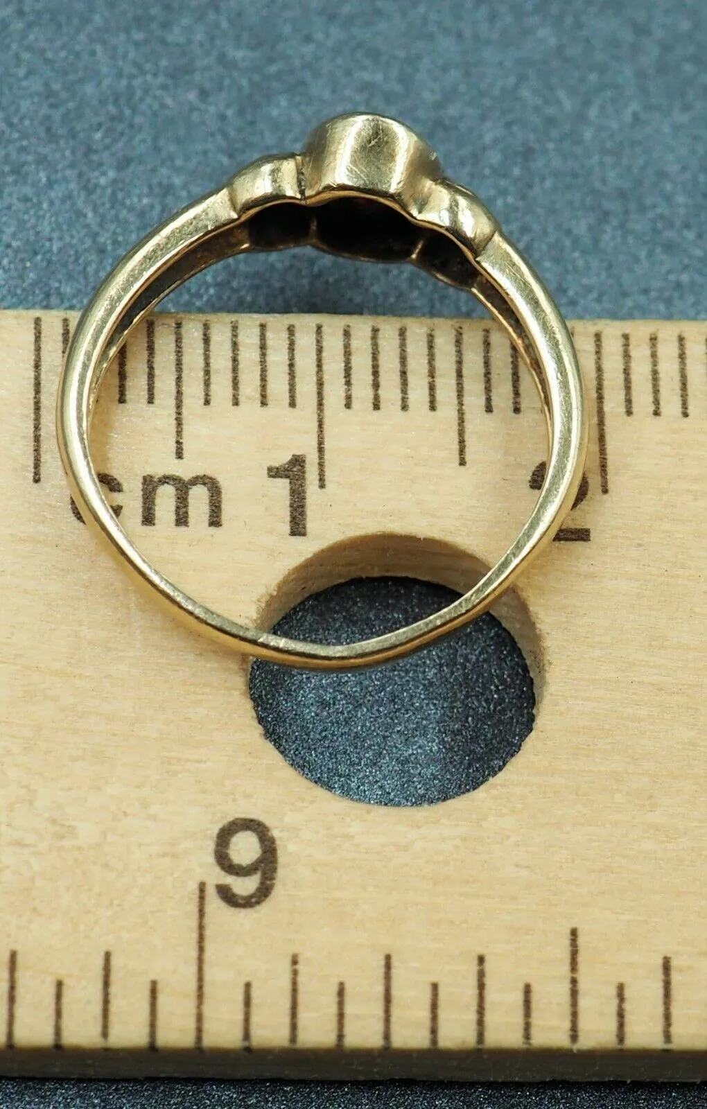 Ruby & Cubic Zirconia 9ct Yellow Gold Ring