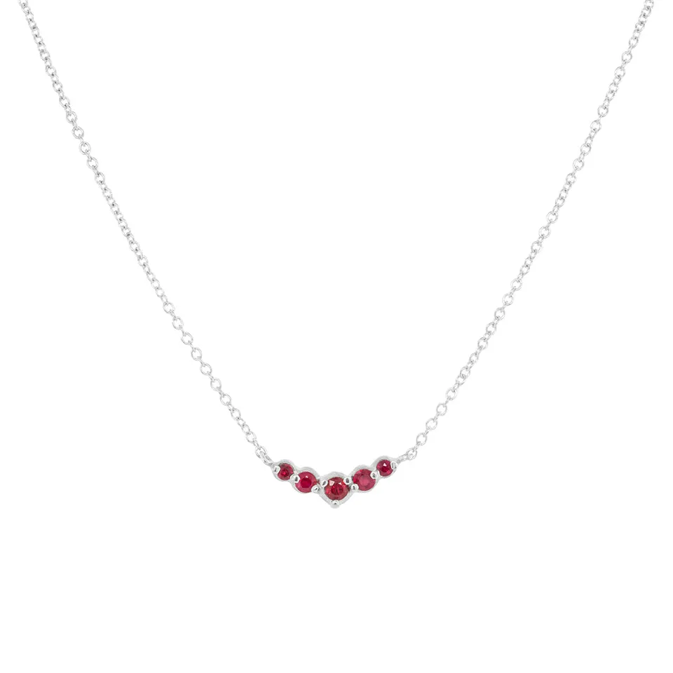 Ruby Arc Necklace