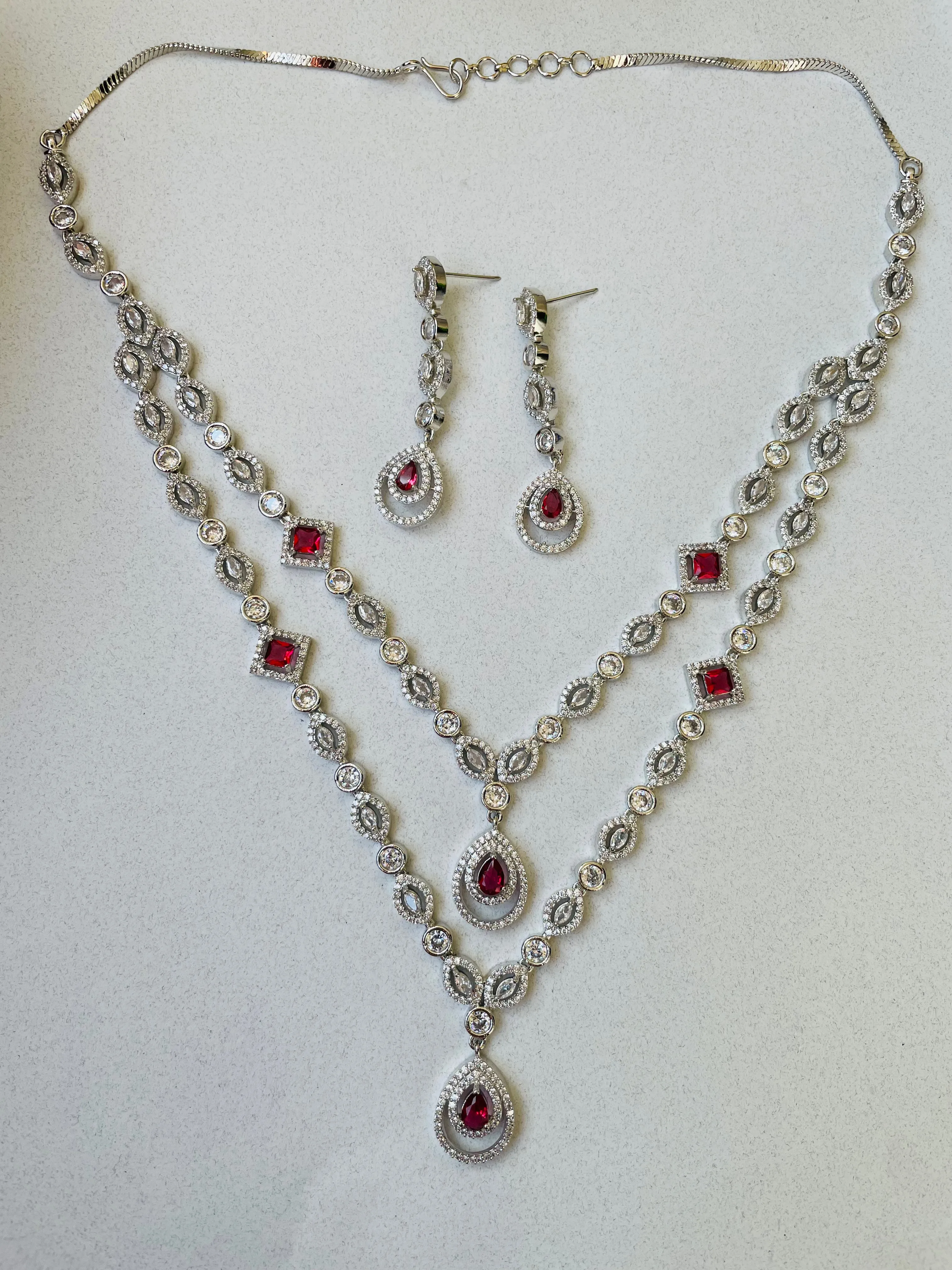 RUBY LAYERED NECKLACE-Elegance134