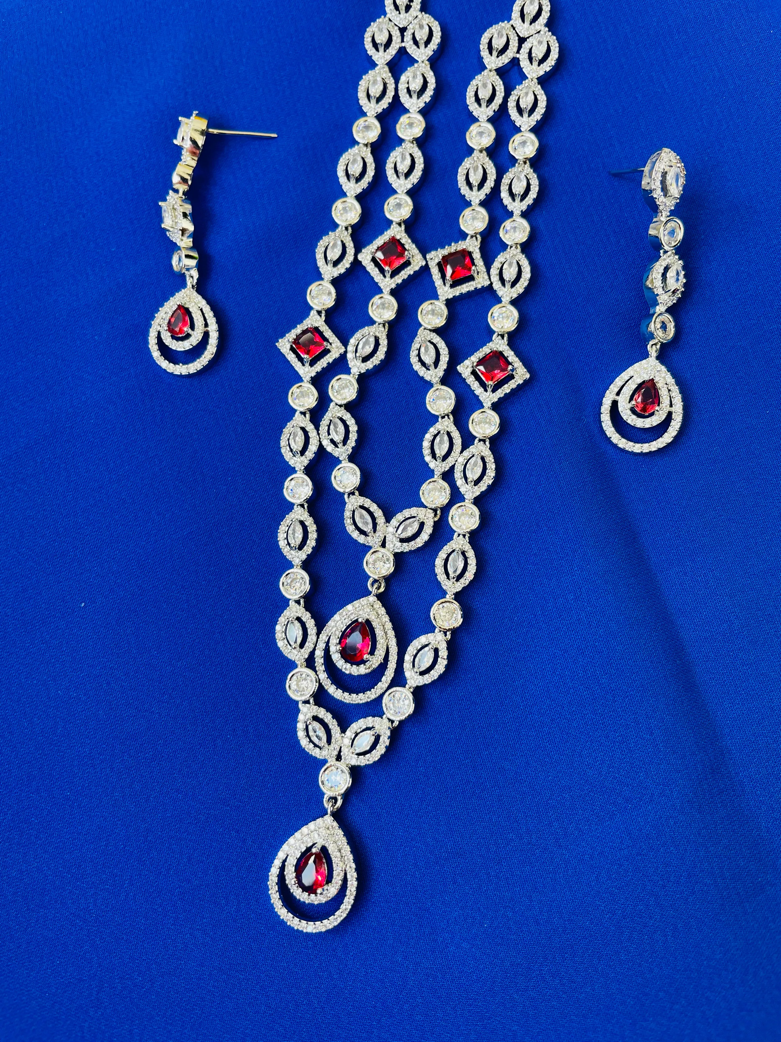 RUBY LAYERED NECKLACE-Elegance134