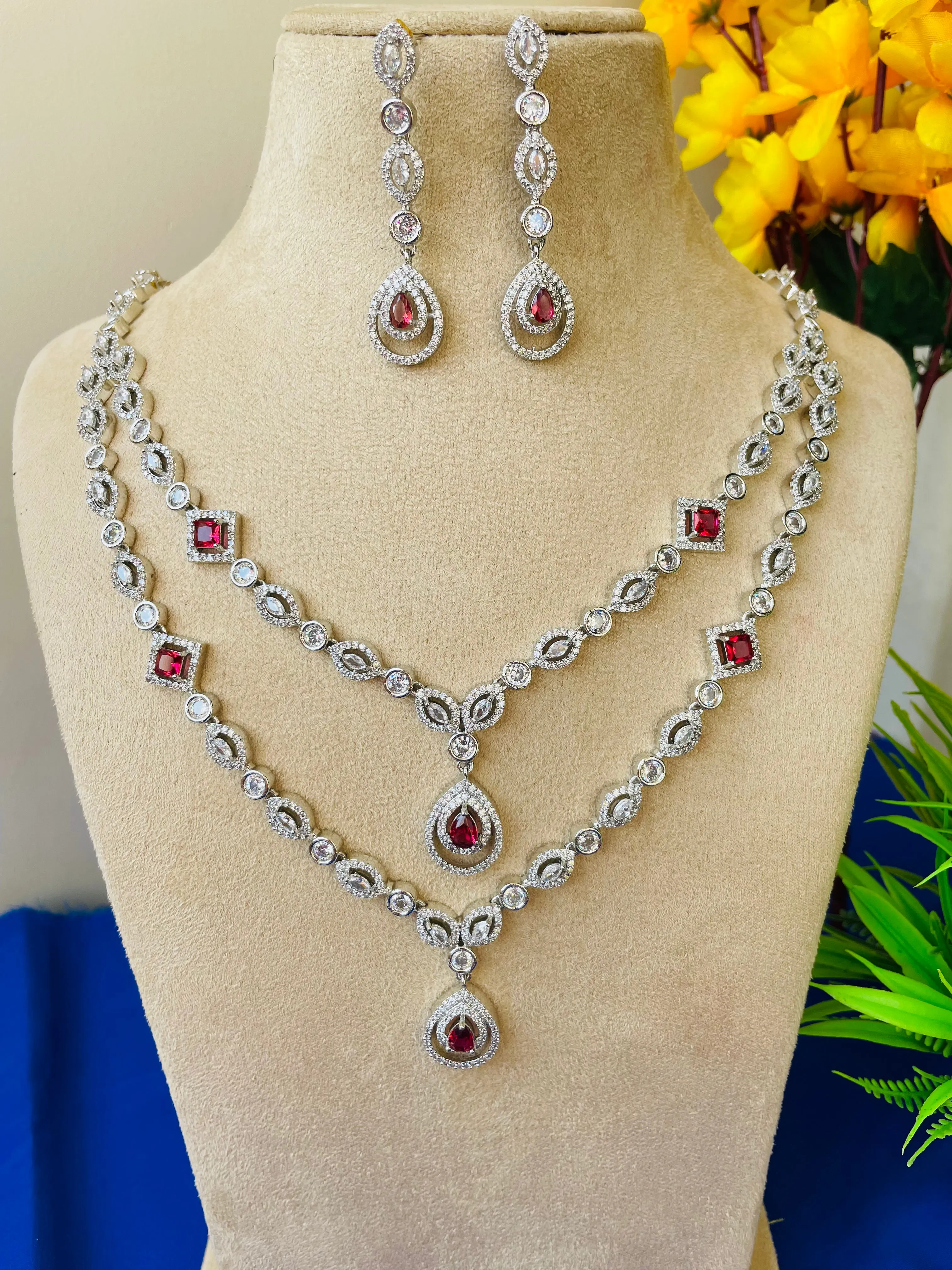 RUBY LAYERED NECKLACE-Elegance134