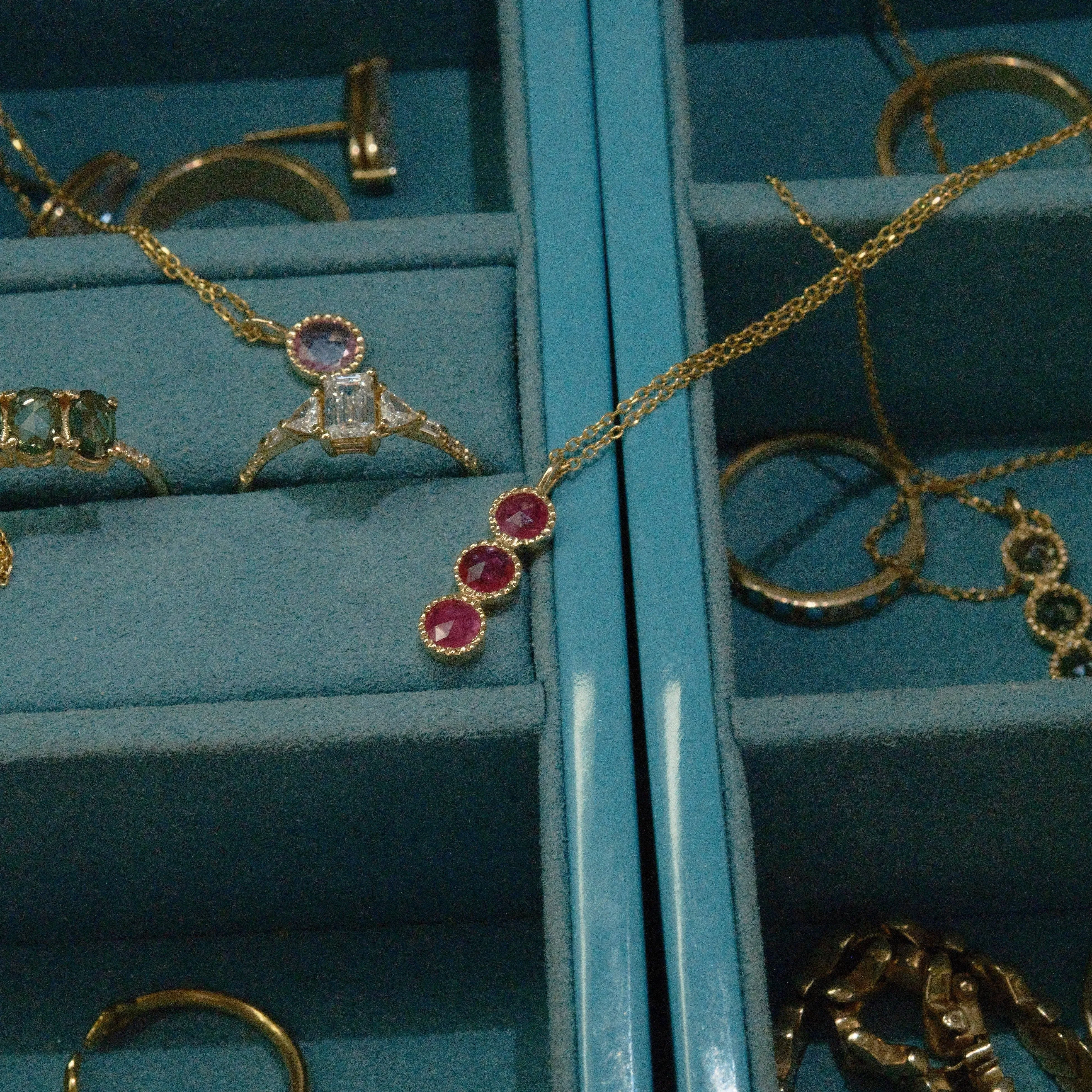 Ruby Mazurka Necklace (ready to ship option)*