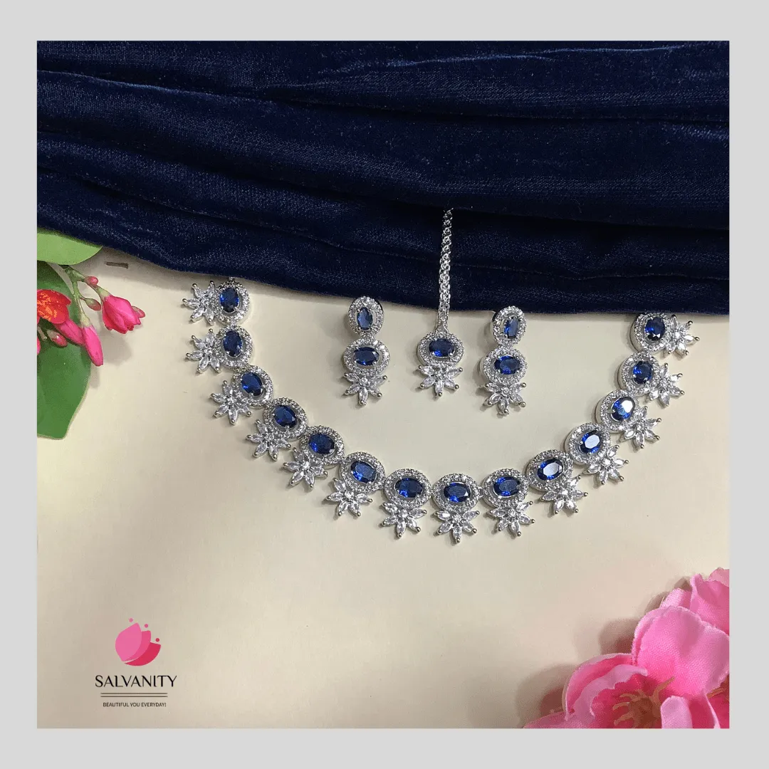 Salvanity American Diamond Fairies Necklace Set