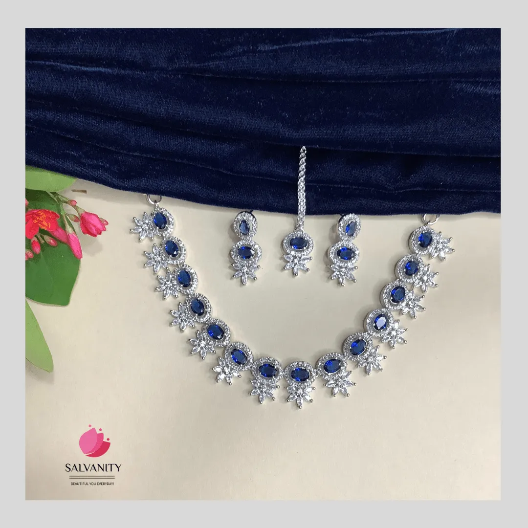Salvanity American Diamond Fairies Necklace Set