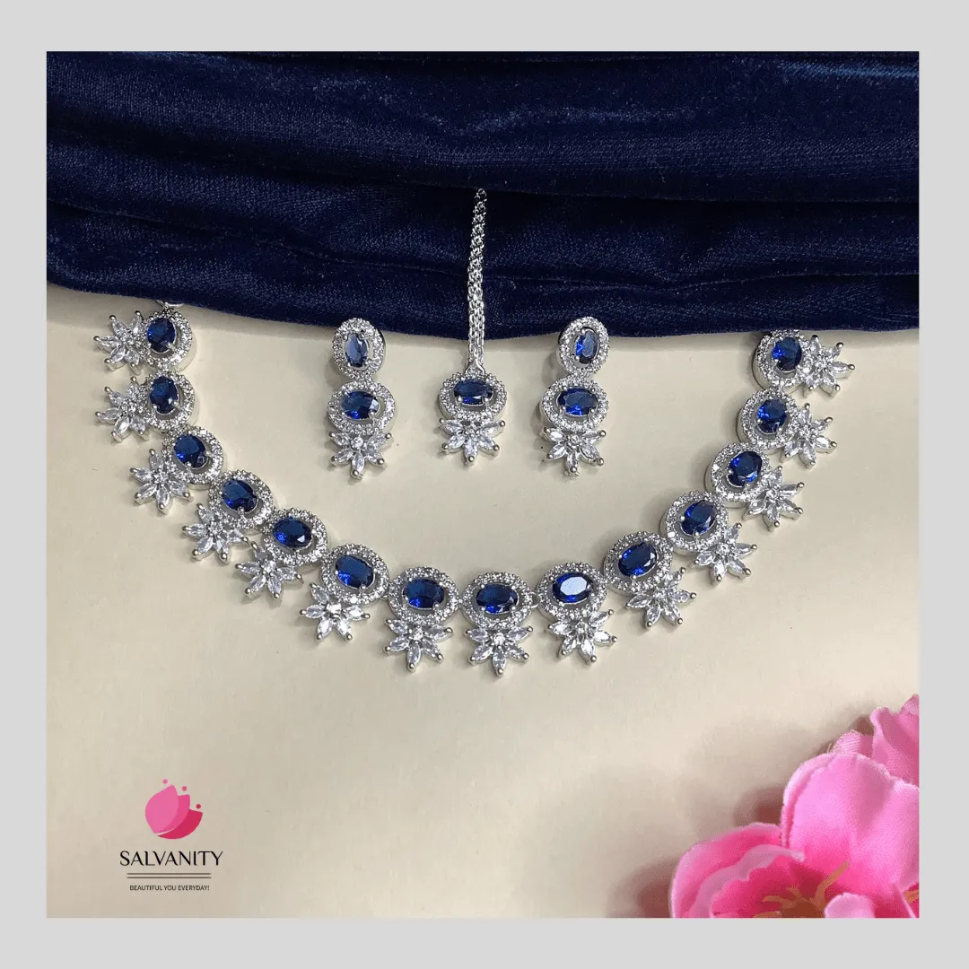 Salvanity American Diamond Fairies Necklace Set