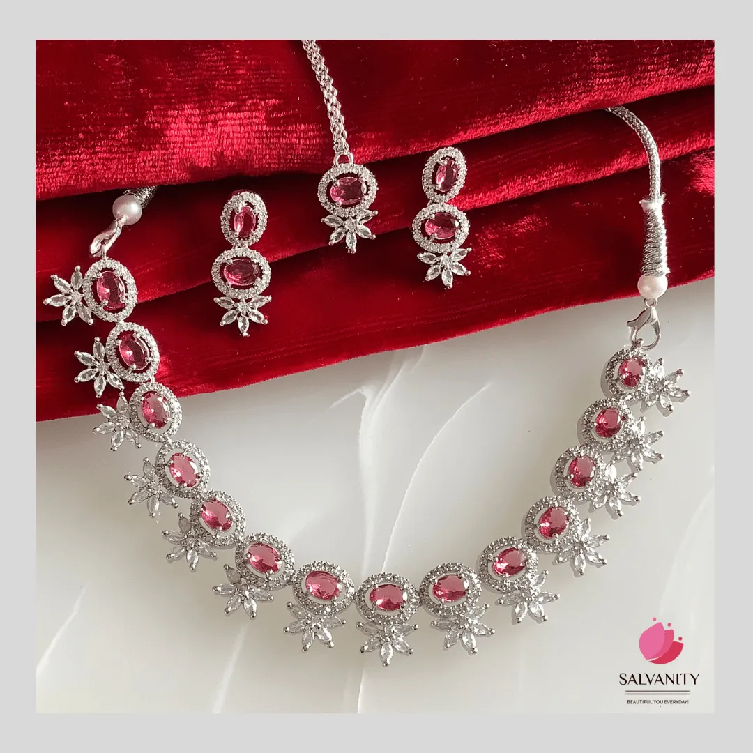 Salvanity American Diamond Fairies Necklace Set