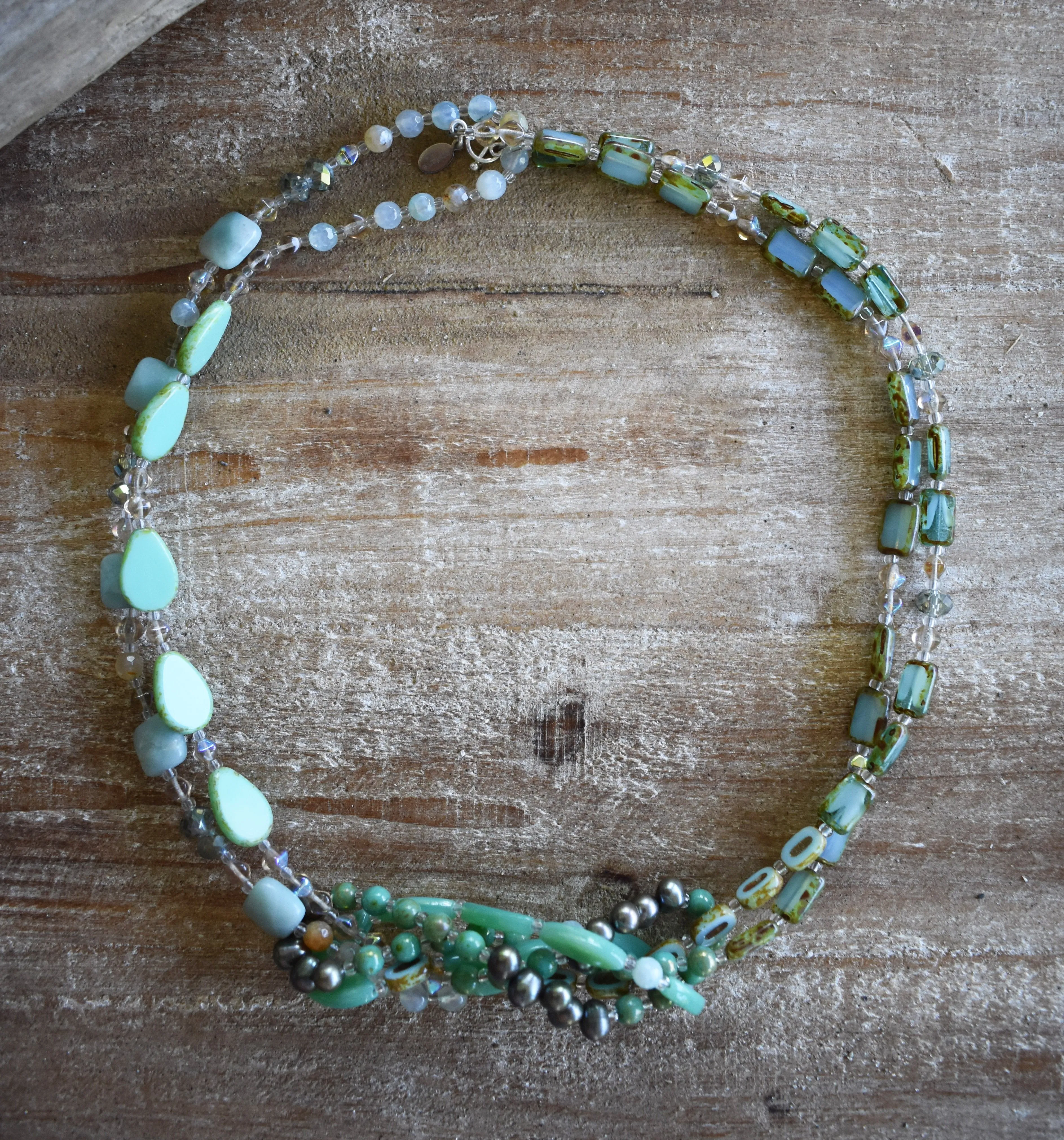 Seafoam Medley Necklace, 60"