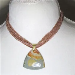 Succor Creek Jasper Pendant On Multi Strand Necklace