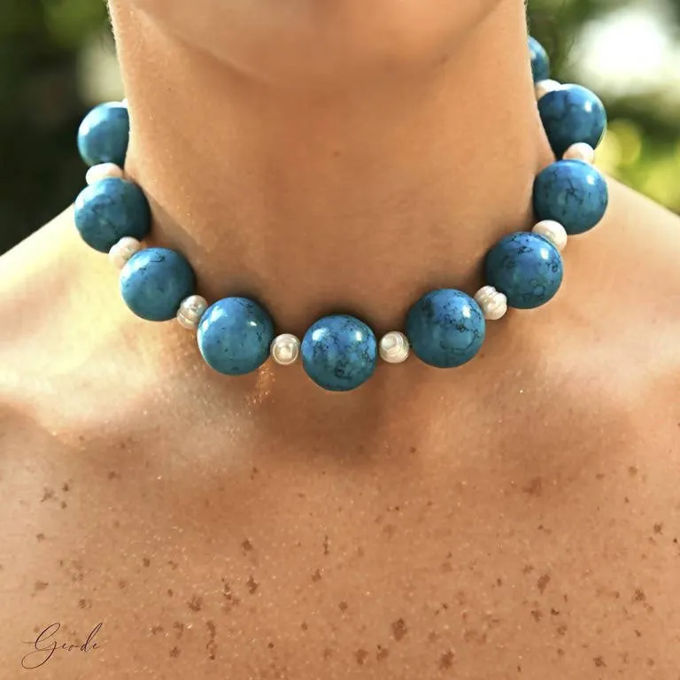 The Blue Choker - Geode Gems