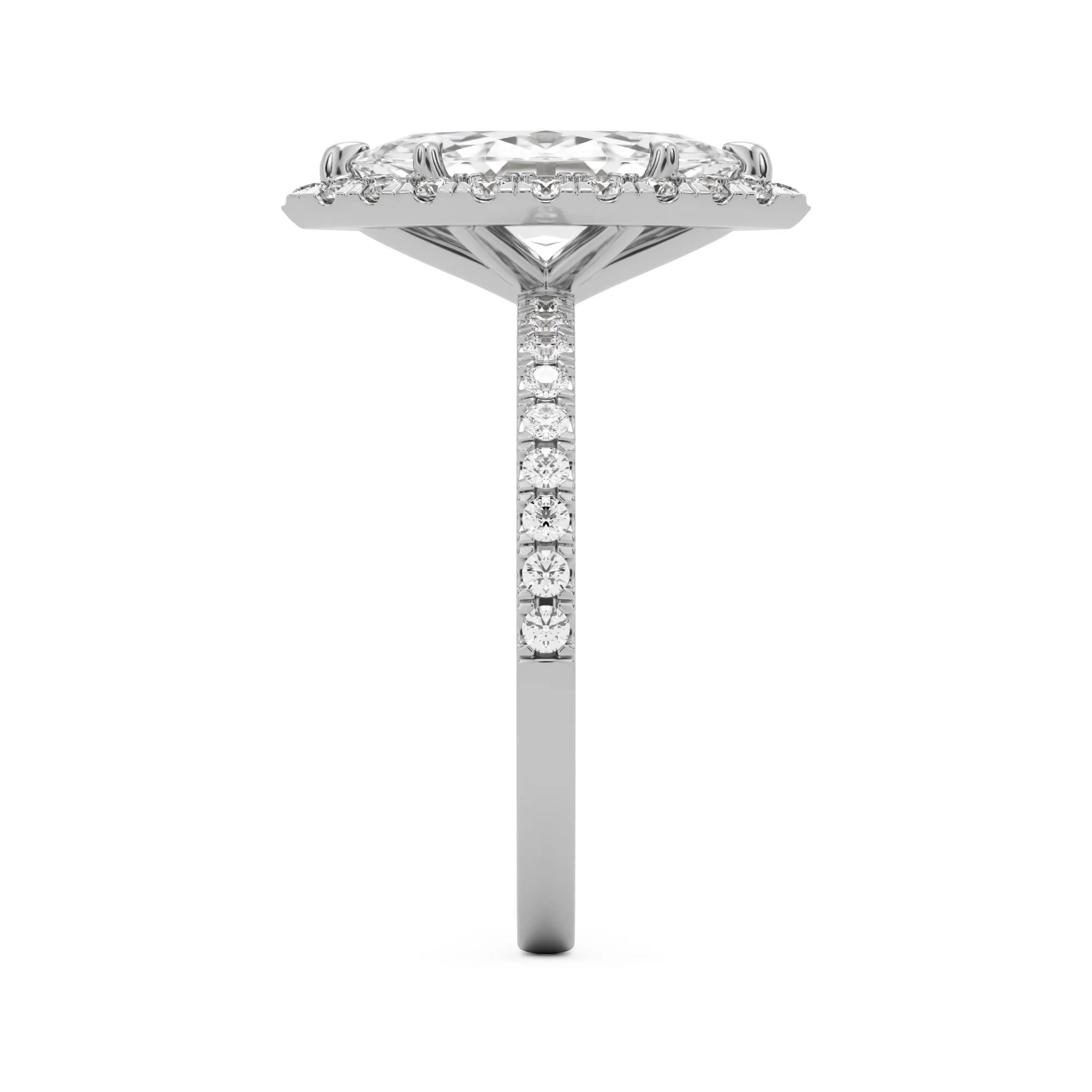 The Marquise Halo Pavé