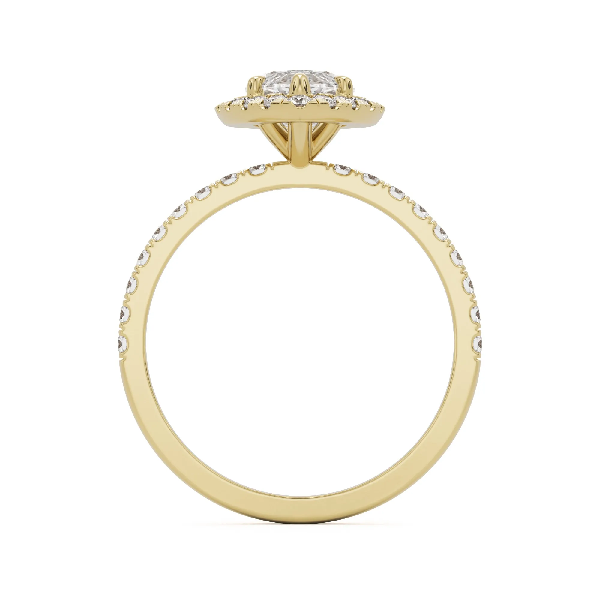 The Marquise Halo Pavé