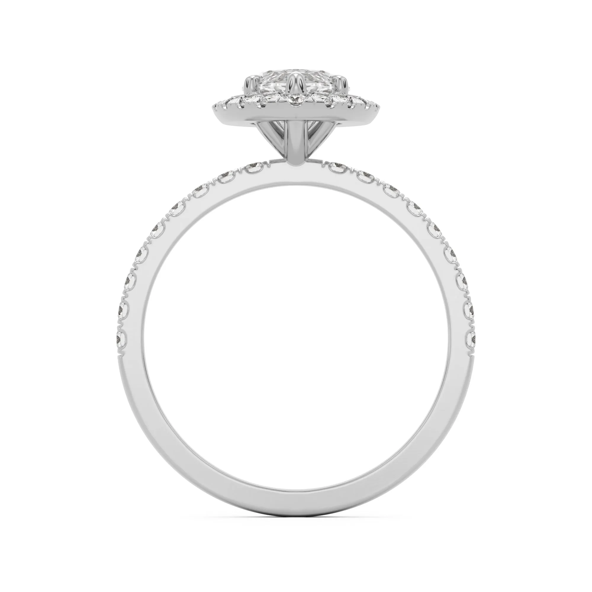 The Marquise Halo Pavé