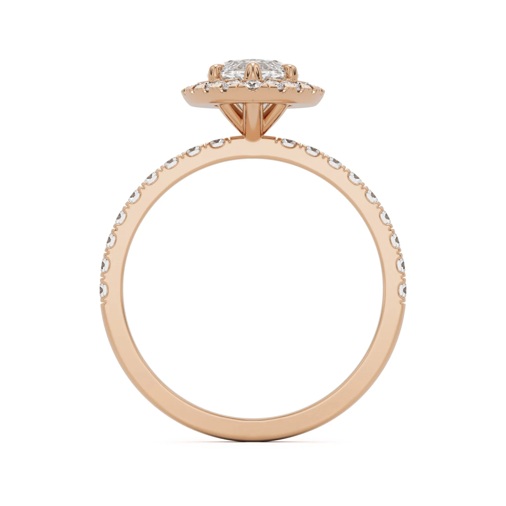 The Marquise Halo Pavé
