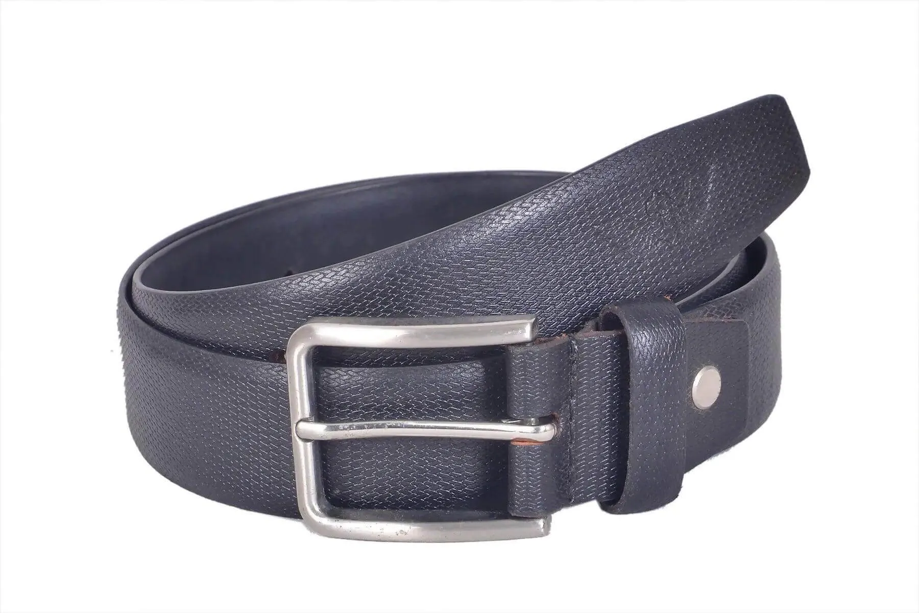 TLP Leather Belt for Men Colour - Black (SKU BELT-10003)
