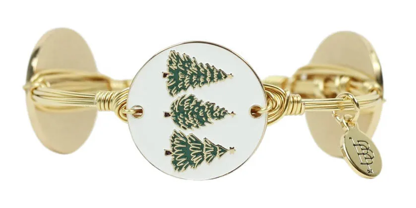 Tree Farm Bangle Bracelet - White
