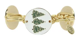 Tree Farm Bangle Bracelet - White