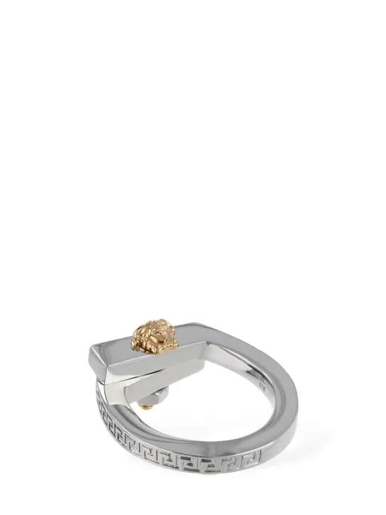 Versace   Medusa &amp; Greek motif ring 