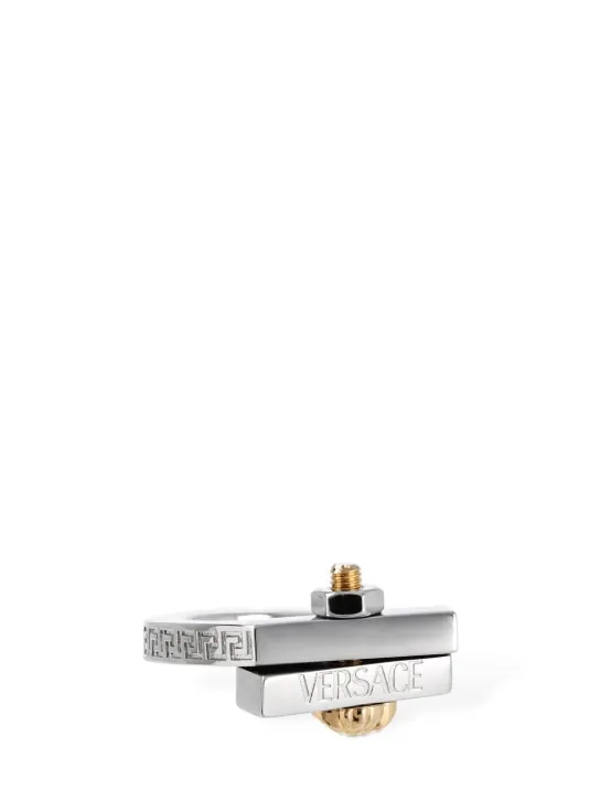 Versace   Medusa &amp; Greek motif ring 