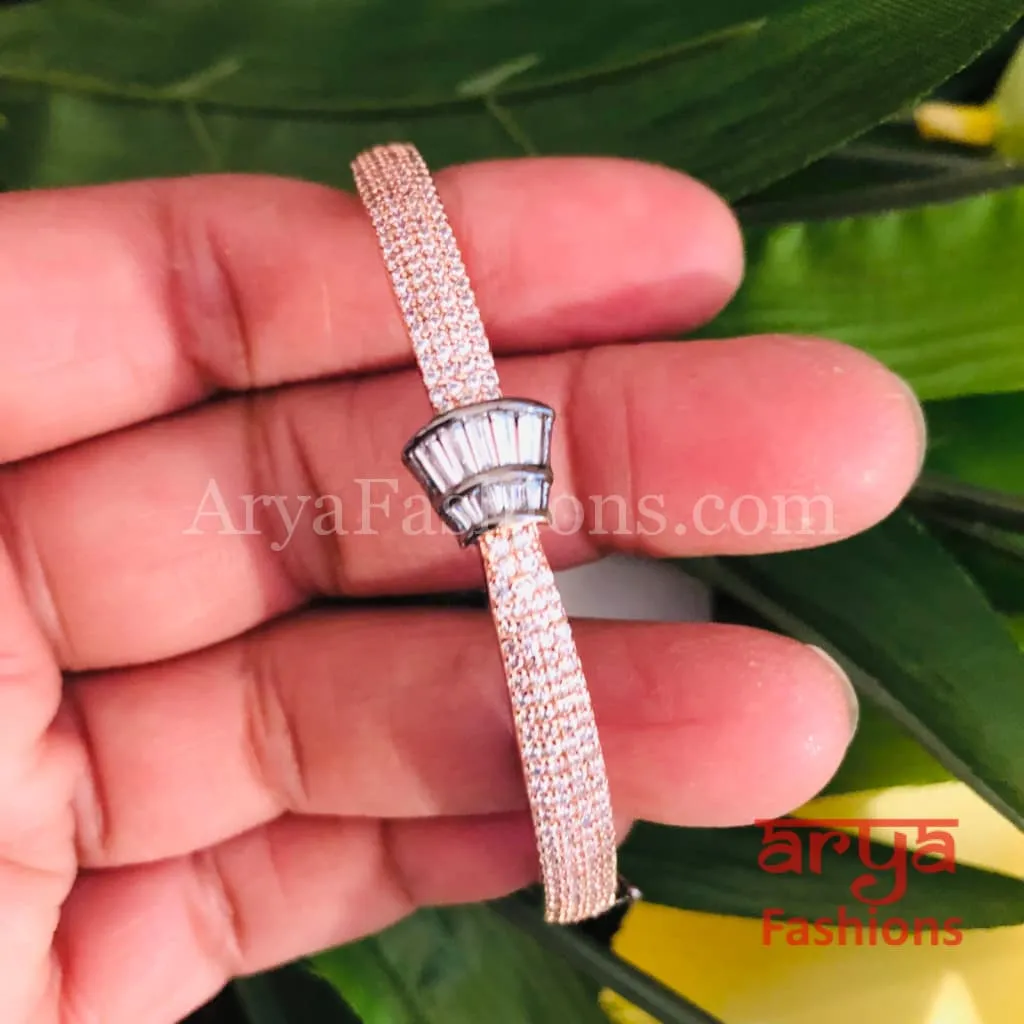 Victorian Rose Gold CZ Bracelet / Designer Bracelet
