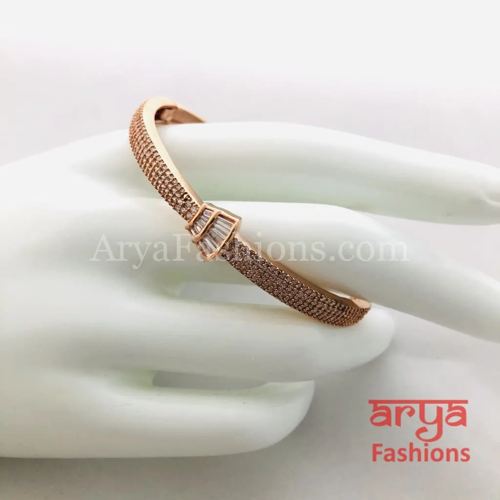 Victorian Rose Gold CZ Bracelet / Designer Bracelet