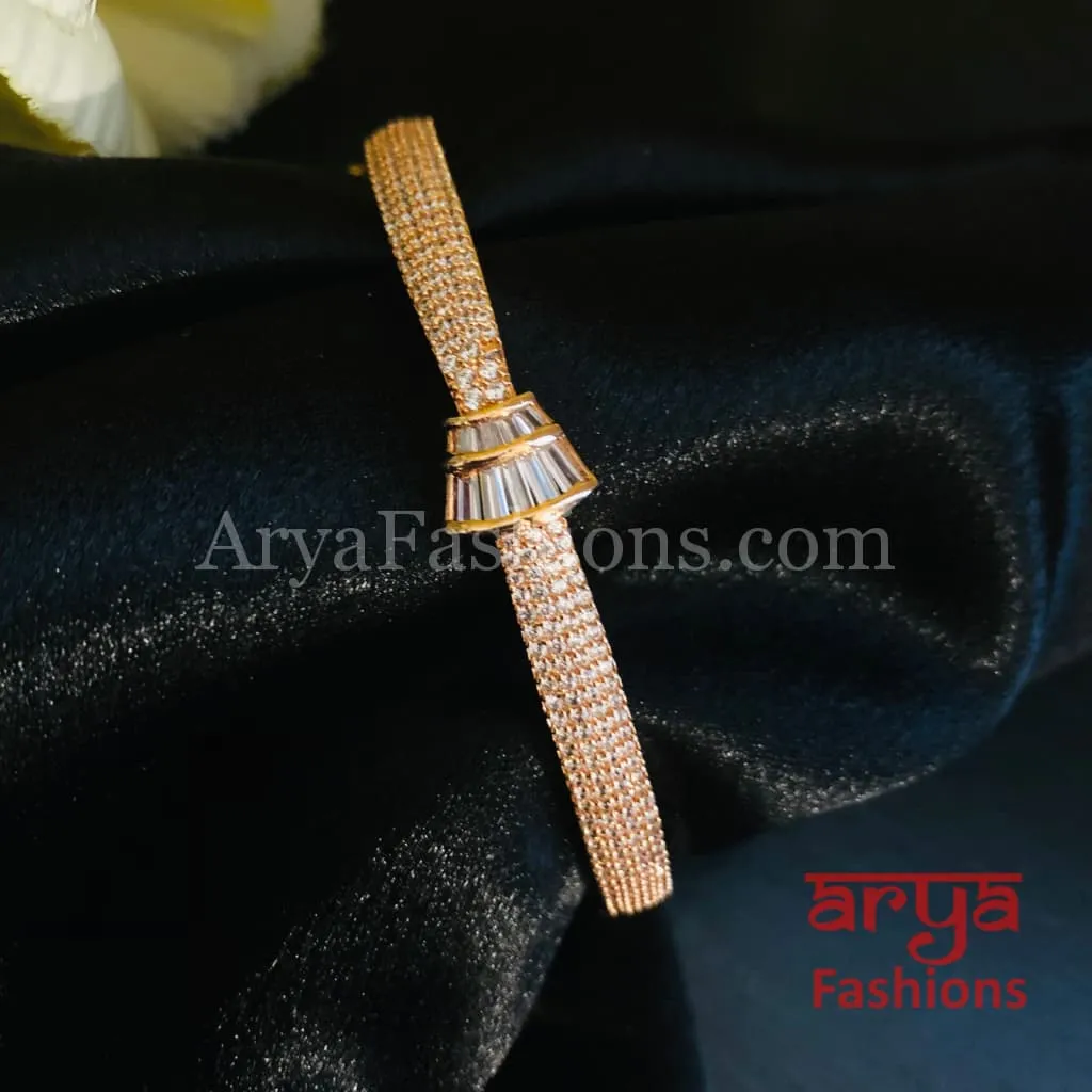 Victorian Rose Gold CZ Bracelet / Designer Bracelet