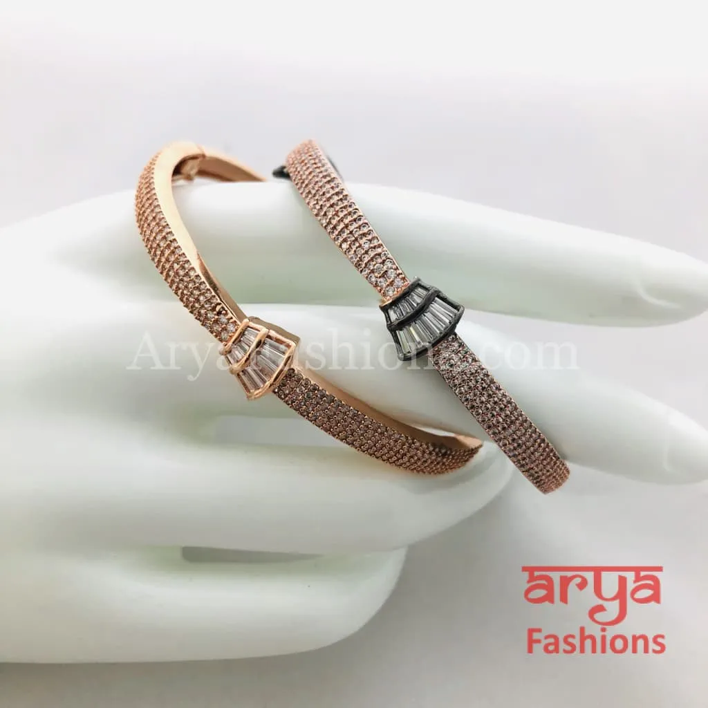 Victorian Rose Gold CZ Bracelet / Designer Bracelet