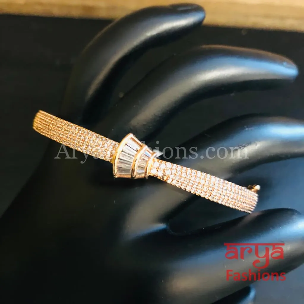 Victorian Rose Gold CZ Bracelet / Designer Bracelet