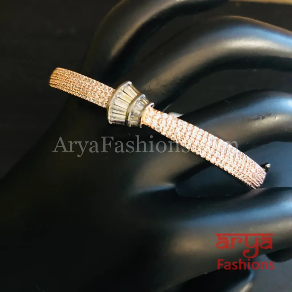 Victorian Rose Gold CZ Bracelet / Designer Bracelet