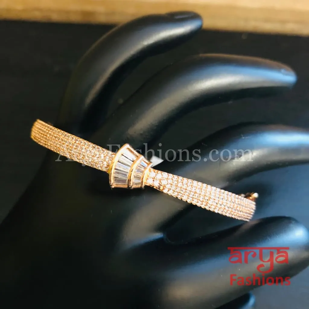 Victorian Rose Gold CZ Bracelet / Designer Bracelet