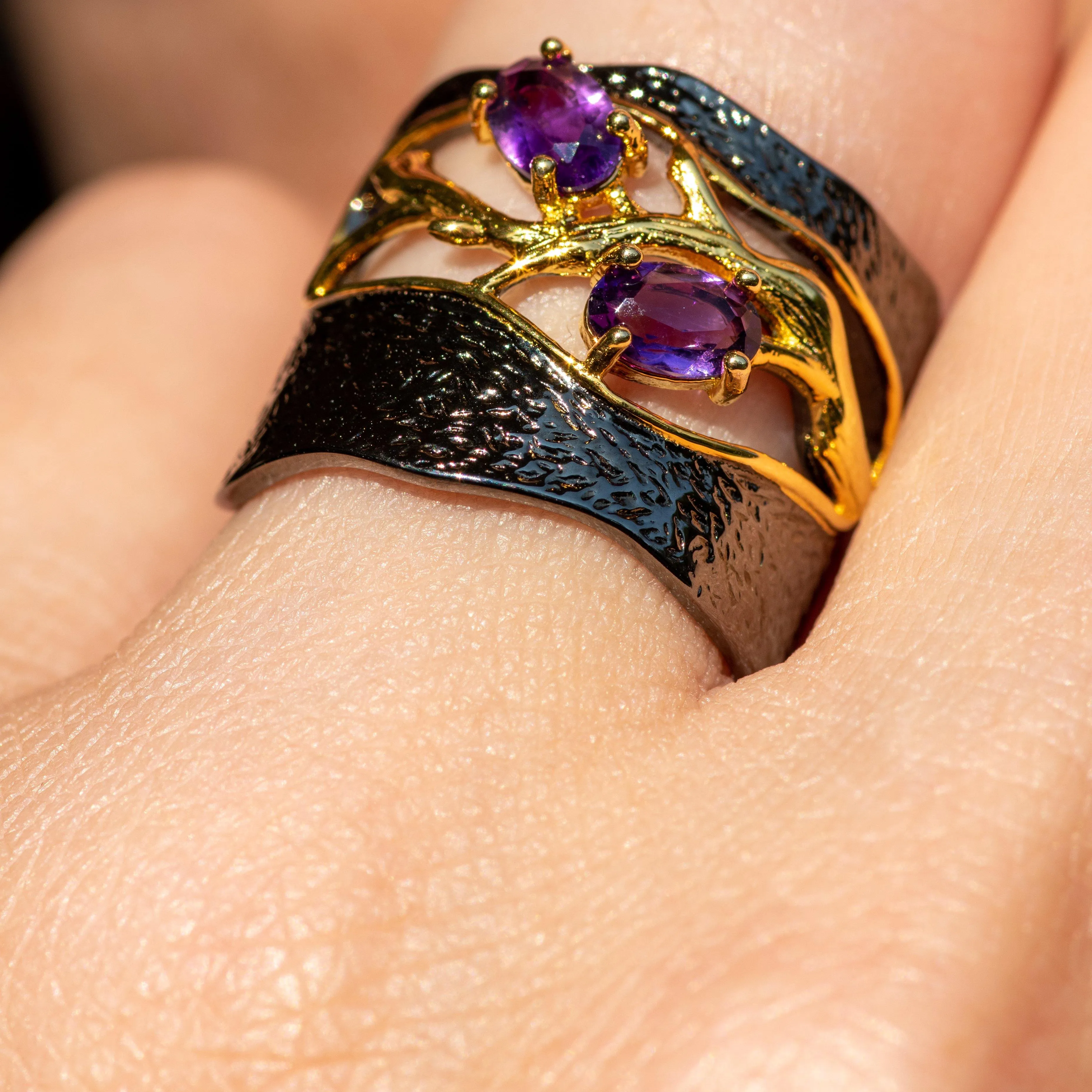Wisteria Amethyst Ring in Sterling Silver