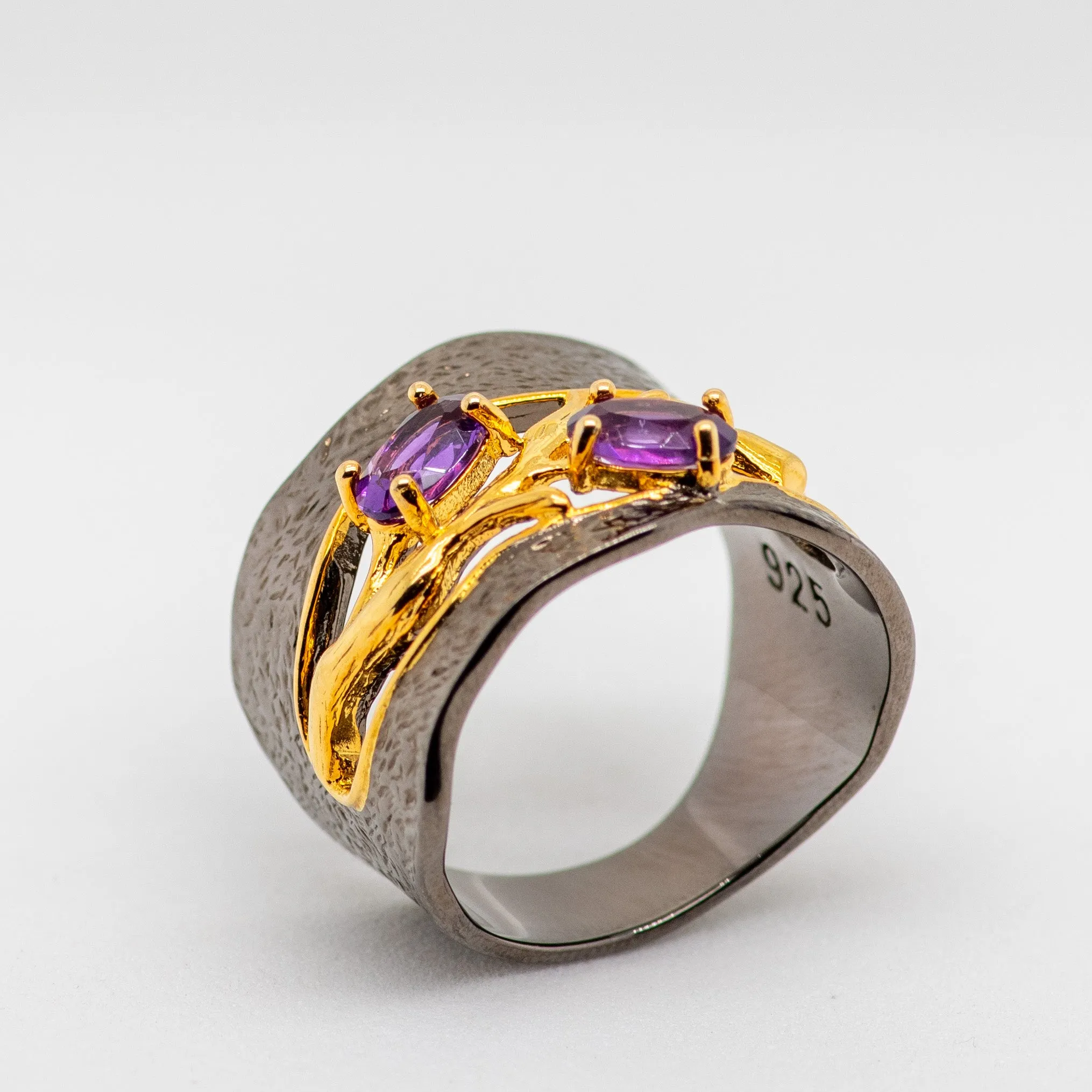 Wisteria Amethyst Ring in Sterling Silver